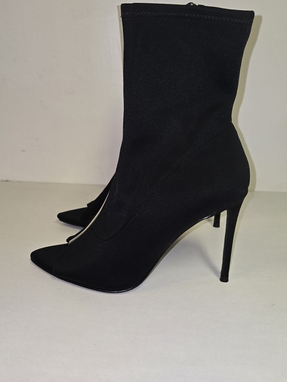 Steve Madden Black Stiletto Open Toe Ankle Boots - Women